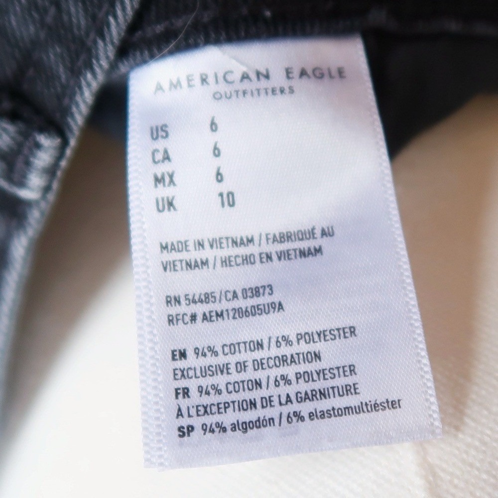 American‎ Eagle Womens Button Front Denim Mini Skirt 6 Indie Sleaze Grunge Y2K - Picture 6 of 8